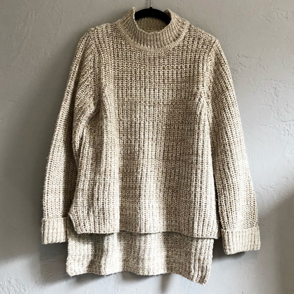 Hi- Low Mockneck Sweater